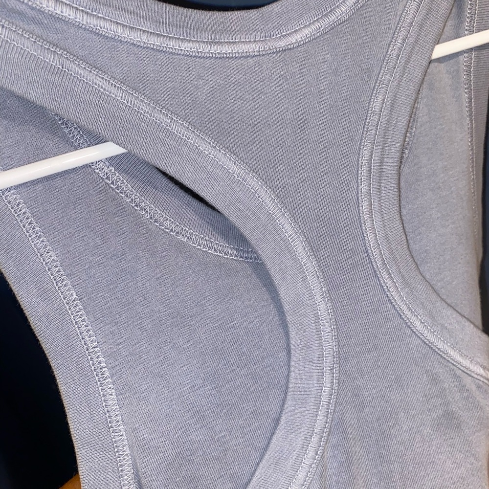 Fabletics Light Blue/Gray Racerback‎ Tank Top - Picture 4 of 4